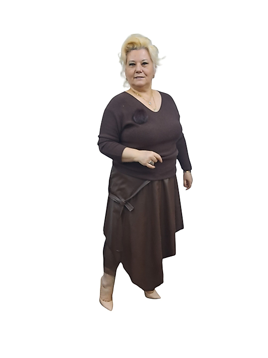 Kahverengi Deri Etek