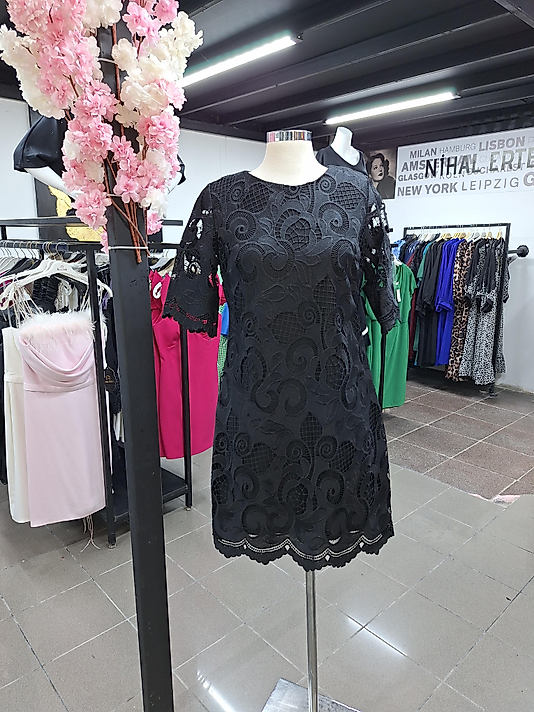 Siyah Küpür Elbise